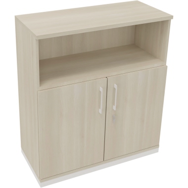 Kombischrank 2OH Tür 1OH Regal B1000xT442xH1133mm ws/Akazie