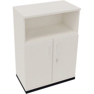 Kombischrank 2OH Tür 1OH Regal B800xT442xH1133mm an/Weiß
