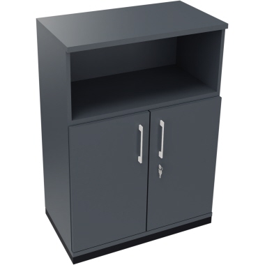 Kombischrank 2OH Tür 1OH Regal B800xT442xH1133mm an/Lavagrau
