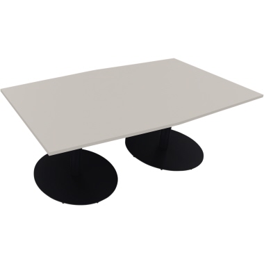 Bespr.ti. Tonneau Tellerfuß Rund B2000xT1000/1100xH720 an/Lichtgrau