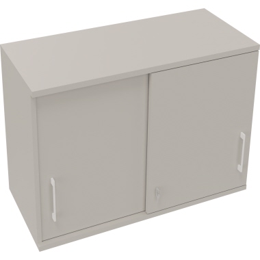 Aufsatz Schiebetürenschrank 2OH B1000xT442xH736mm Lichtgrau