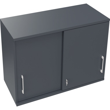 Aufsatz Schiebetürenschrank 2OH B1000xT442xH736mm Lavagrau