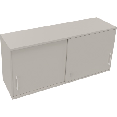 Aufsatz Schiebetürenschrank 2OH B1600xT442xH736mm Lichtgrau
