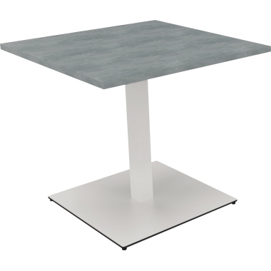 Bespr.ti Rechteck Tellerfuß Quadrat B800xT8000xH720 ws/Beton