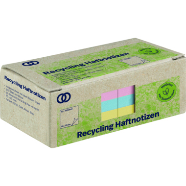 Soennecken Haftnotiz oeco 5877 RC 75x75mm 100Bl. sort. 12St.
