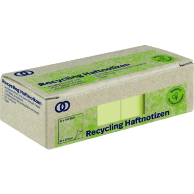Soennecken Haftnotiz oeco 5874 RC 50x40mm 100Bl. gelb 12St.