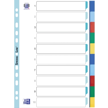 Register blanko A4 10 Blatt 5-farbig