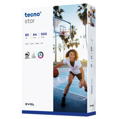 Inapa tecno star Kopierpapier DIN A4 weiß 80 g/qm 500 Blatt