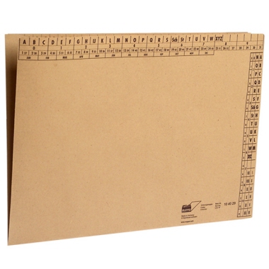 Ordnungsmappe DIN A4 50 blau 90g braun