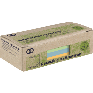 Soennecken Haftnotiz oeco 5867 RC 50x40mm 100Bl. sort. 12St.