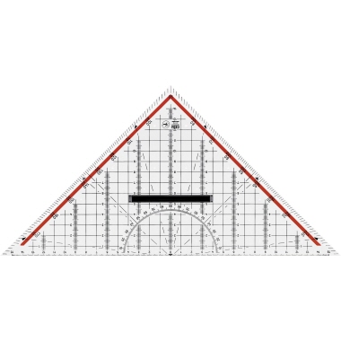 M+R Zeichendreieck 23320100 32cm Skala rot