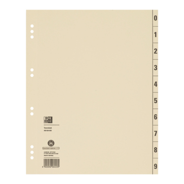 Oxford Trennblatt 400004663 DIN A4 230g Karton chamois 100 Stück