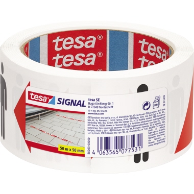tesa Signalband Abstand halten 58263-00000 50m x 50mm