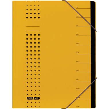 ELBA Ordnungsmappe chic 400002022 DIN A4 7Fächer Karton gelb