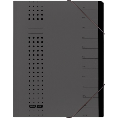 ELBA Ordnungsmappe chic 400001999 DIN A4 7Fächer Karton anthrazit