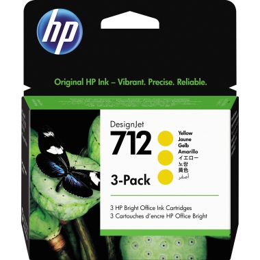 HP Tintenpatrone 3ED79A 712 29ml gelb 3 Stück