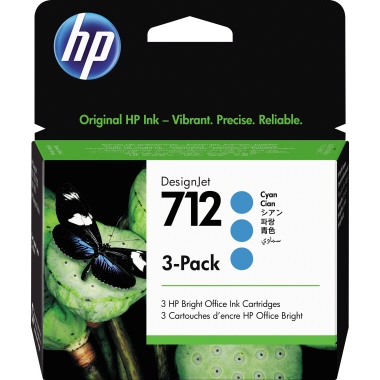 HP Tintenpatrone 3ED77A 712 29ml cyan 3 Stück
