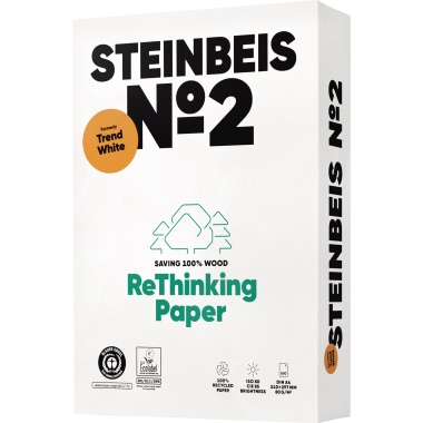 Steinbeis Kopierpapier No.2 Recycling gelocht weiß 500 Blatt