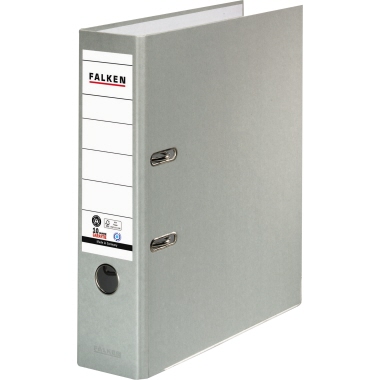 FALKEN Ordner Recycolor /11285228, grau, Rücken 80mm, für A4