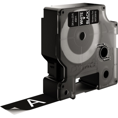 DYMO Schriftbandkassette D1 S0720910 19mmx7m weiß auf schwarz