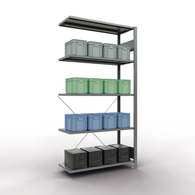 SCHULTE Regal MULTIplus150 12745 Anbauregal 2.000x1.000x400mm 5Böden verzinkt
