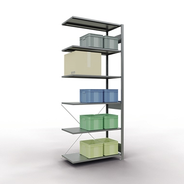 SCHULTE Regal MULTIplus150 12756 Anbauregal 2.500x1.000x500mm 6Böden verzinkt