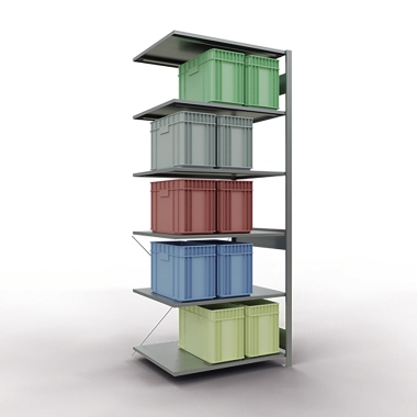 SCHULTE Regal MULTIplus150 12586 Anbauregal 2.500x1.000x800mm 6Böden verzinkt