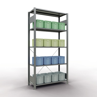 SCHULTE Regal MULTIplus150 12740 Grundregal 2.000x1.000x400mm 5Böden verzinkt