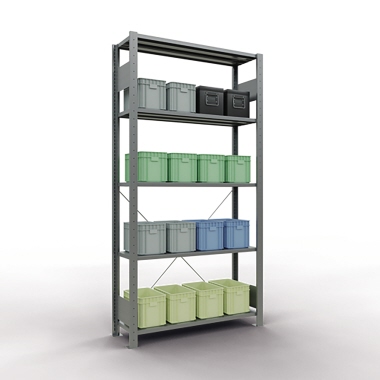 SCHULTE Regal MULTIplus150 12730 Grundregal 2.000x1.000x300mm 5Böden verzinkt