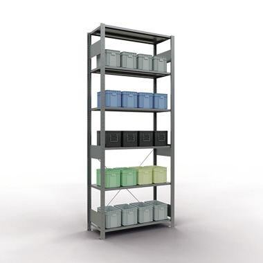 SCHULTE Regal MULTIplus150 12741 Grundregal 2.500x1.000x400mm 6Böden verzinkt
