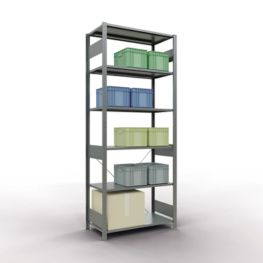 SCHULTE Regal MULTIplus150 12751 Grundregal 2.500x1.000x500mm 6Böden verzinkt