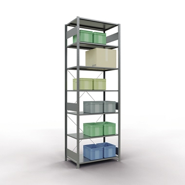 SCHULTE Regal MULTIplus150 12762 Grundregal 3.000x1.000x600mm 7Böden verzinkt