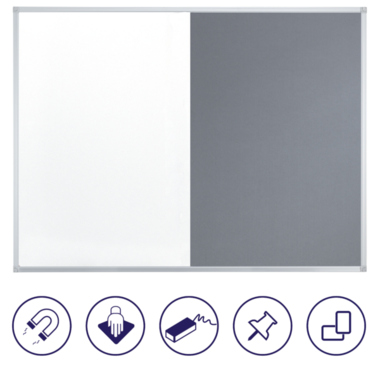 Franken Kombitafel X-tra!Line CB301212 60x45cm grau