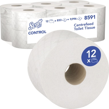 Scott Toilettenpapier Control 8591 2-lagig weiß 12 Stück