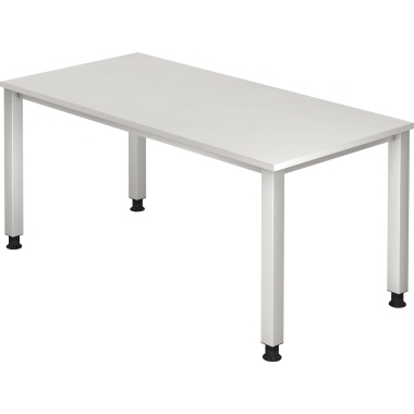 Hammerbacher Schreibtisch VQS16/W 4Fuß 160x80cm weiß