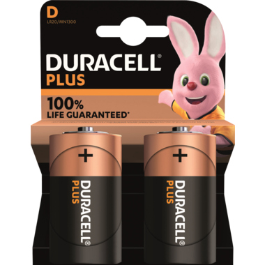 DURACELL Batterie Plus Mono D LR20 141988 1,5V 2 Stück