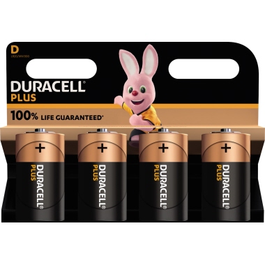 DURACELL Batterie Plus Mono D LR20 142039 1.5V 4 Stück