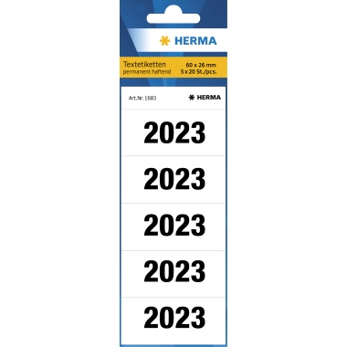 HERMA Jahresschild 2023 1683 60x26mm weiß selbstklebend 100 Stück