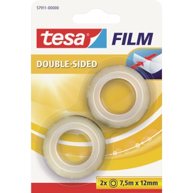 tesa Klebefilm 57911-00000 Doppelseitig 7,5mx12mm 2 Stück