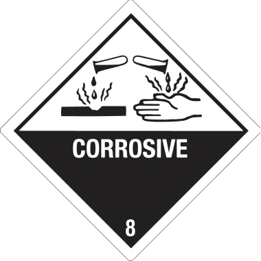 DR-Label Versandetikett DR234S1010 Kl.8 Corrosive 100x100mm 500St.