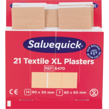 Salvequick Pflaster 6470 groß Textil 21 Stück
