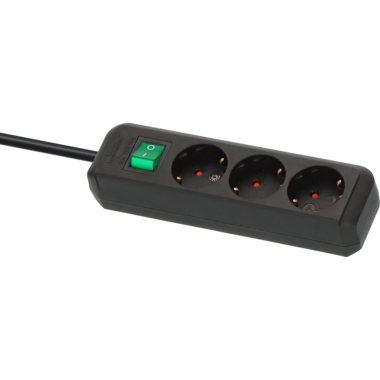 brennenstuhl Steckdosenleiste Eco- Line 1152300015 Schalter 3fach schwarz