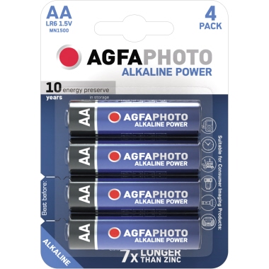 AgfaPhoto Batterie LR06 Mignon 110-802589 AA 1.5V 4 Stück