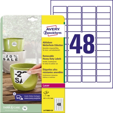 AVERY Zweckform Etiketten L4778REV-20 VE960