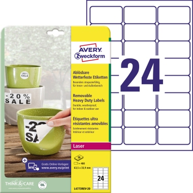 AVERY Zweckform Etiketten L4773REV-20 VE480