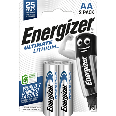 Energizer Batterie Ultimate Lithium 639154 AA Mignon L91 2 Stück