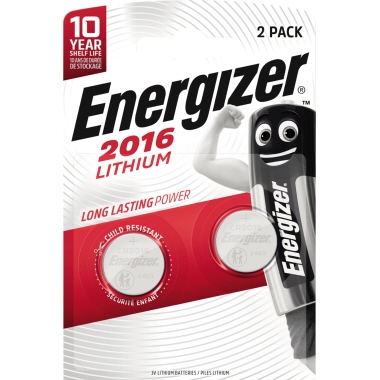 Energizer Knopfzelle CR 2016 E301021902 Lithium 2 Stück