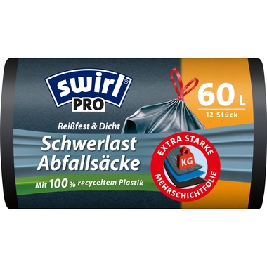 Swirl Schwerlast-Abfallsack 215768 60l 12St.