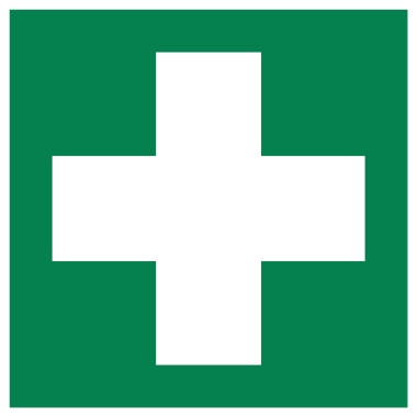 Hinweisschild Erste Hilfe langnachleuchtend selbstklebend 200x200mm PVC