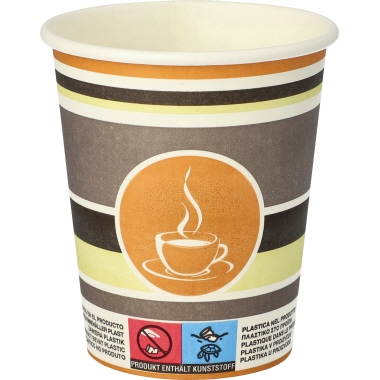 PAPSTAR Trinkbecher Coffee To Go 90128 0,2l braun 50 Stück